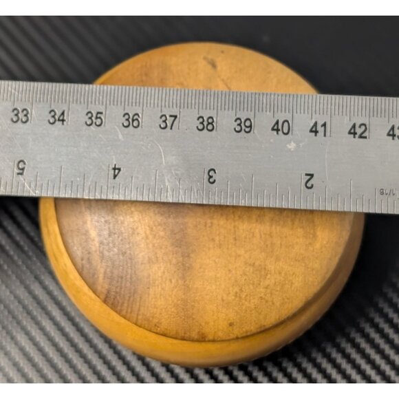 Vintage Myrtlewood Lidded Bowl With Acorn Set By Myrtle Craft Studio - Picture 9 of 11